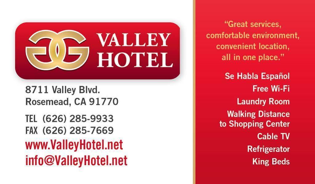 Valley Hotel Rosemead Exteriör bild
